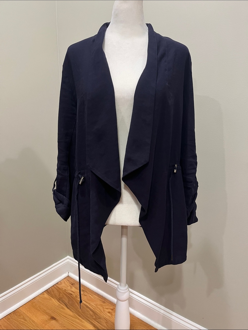 Zara Blue Open Front Jacket